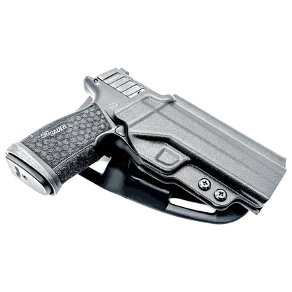Light duty & competition OWB holster for Sig Sauer P365-FUSE. Red dot ready, adjustable retention, and USA-made