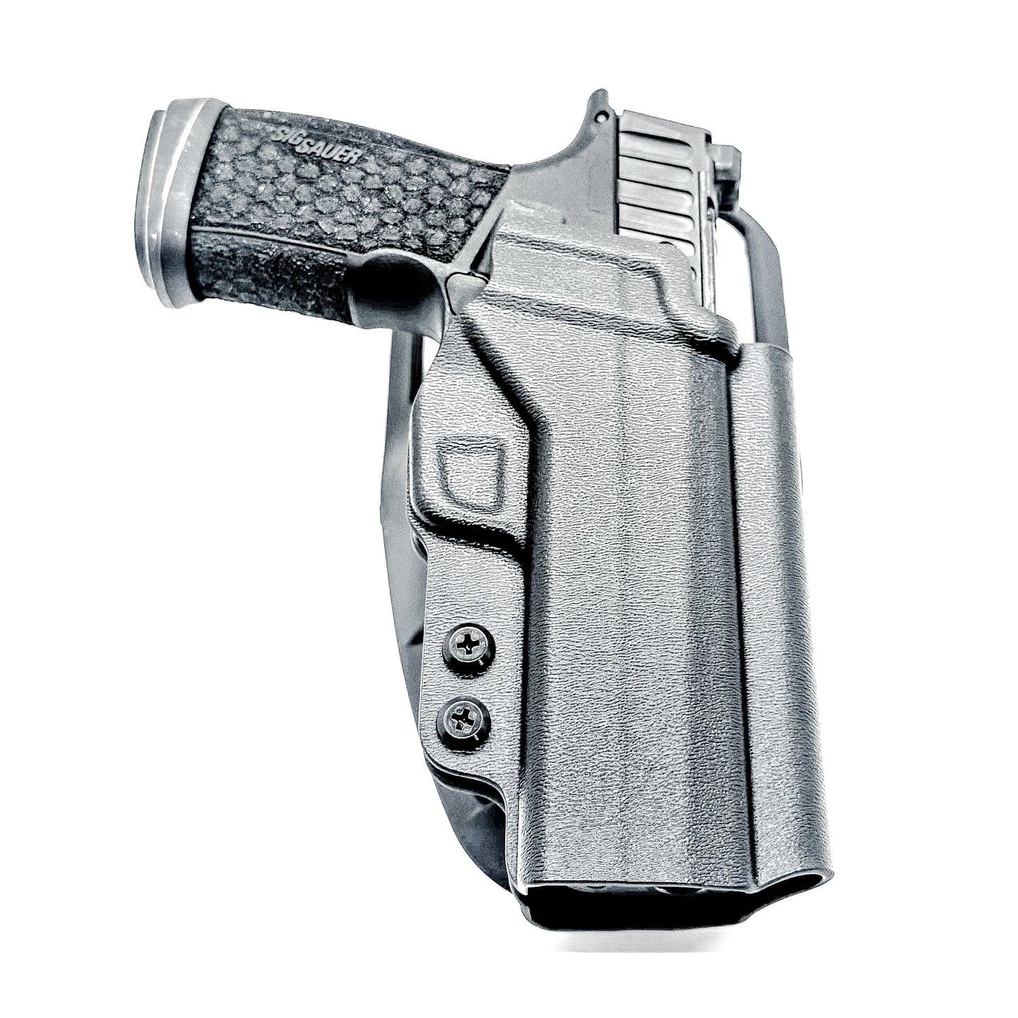 Light duty & competition OWB holster for Sig Sauer P365-FUSE. Red dot ready, adjustable retention, and USA-made