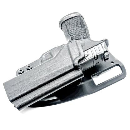 Light duty & competition OWB holster for Sig Sauer P365-FUSE. Red dot ready, adjustable retention, and USA-made