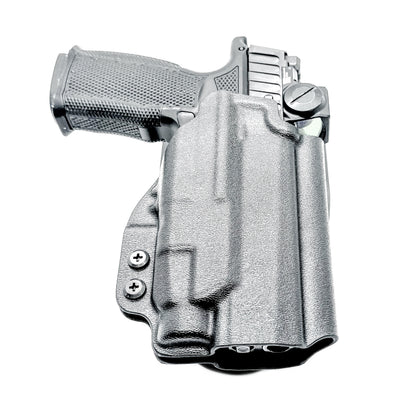 Four Brothers Duty & competition holster for Sig P365-FUSE with TLR-7 HL-X and Icarus grip. Light-based retention, optic ready, rugged design, USA made.