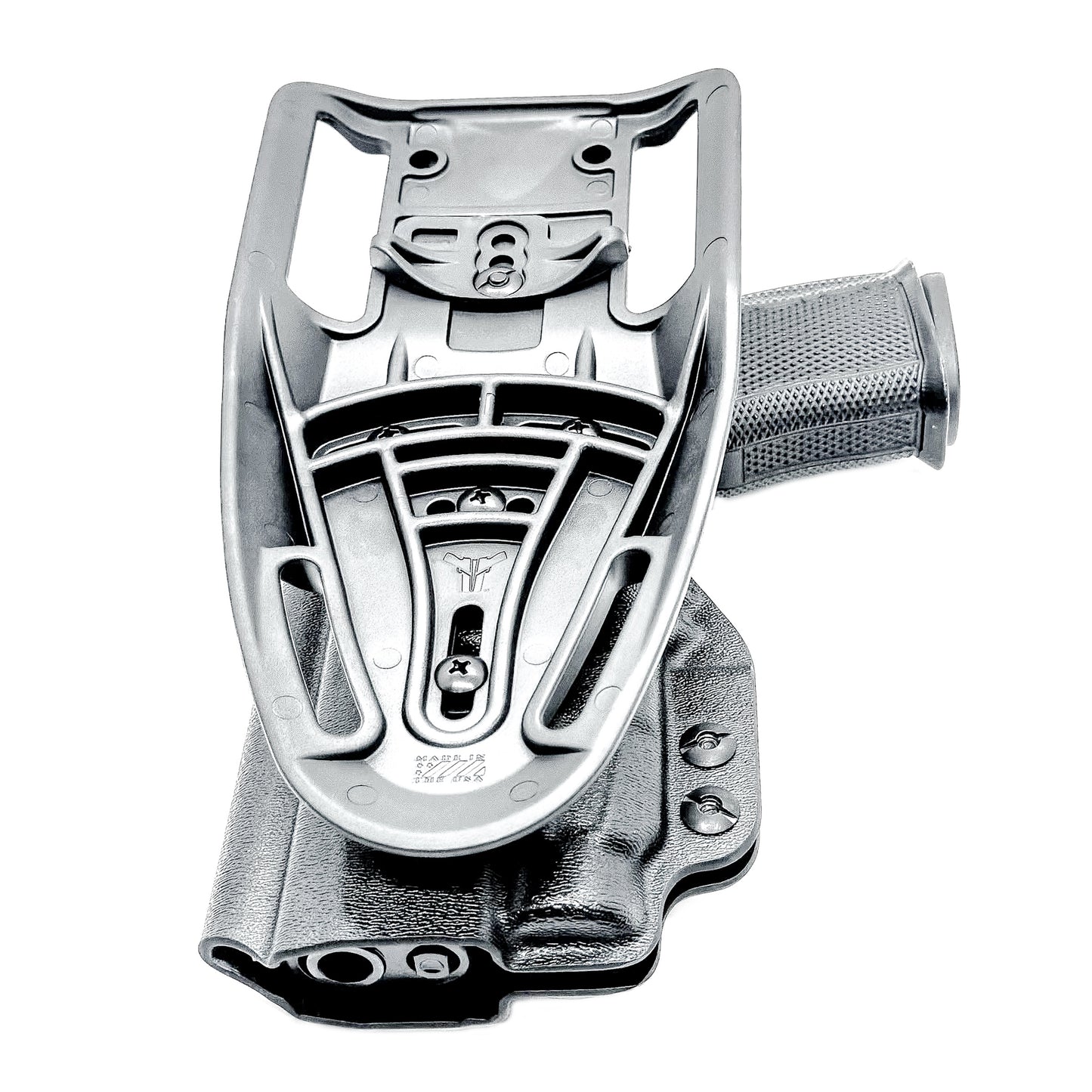 Four Brothers Duty & competition holster for Sig P365-FUSE with TLR-7 HL-X and Icarus grip. Light-based retention, optic ready, rugged design, USA made.