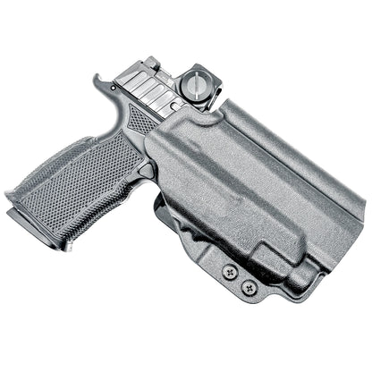 OWB holster for Sig P365-FUSE with Icarus MACRO/FUSE A.C.E. EVO grip & Streamlight TLR-7 HL-X. Optics-ready, open muzzle, adjustable retention. USA-made.