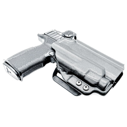 OWB holster for Sig P365-FUSE with Icarus MACRO/FUSE A.C.E. EVO grip & Streamlight TLR-7 HL-X. Optics-ready, open muzzle, adjustable retention. USA-made.