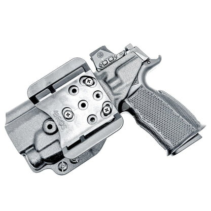 OWB holster for Sig P365-FUSE with Icarus MACRO/FUSE A.C.E. EVO grip & Streamlight TLR-7 HL-X. Optics-ready, open muzzle, adjustable retention. USA-made.