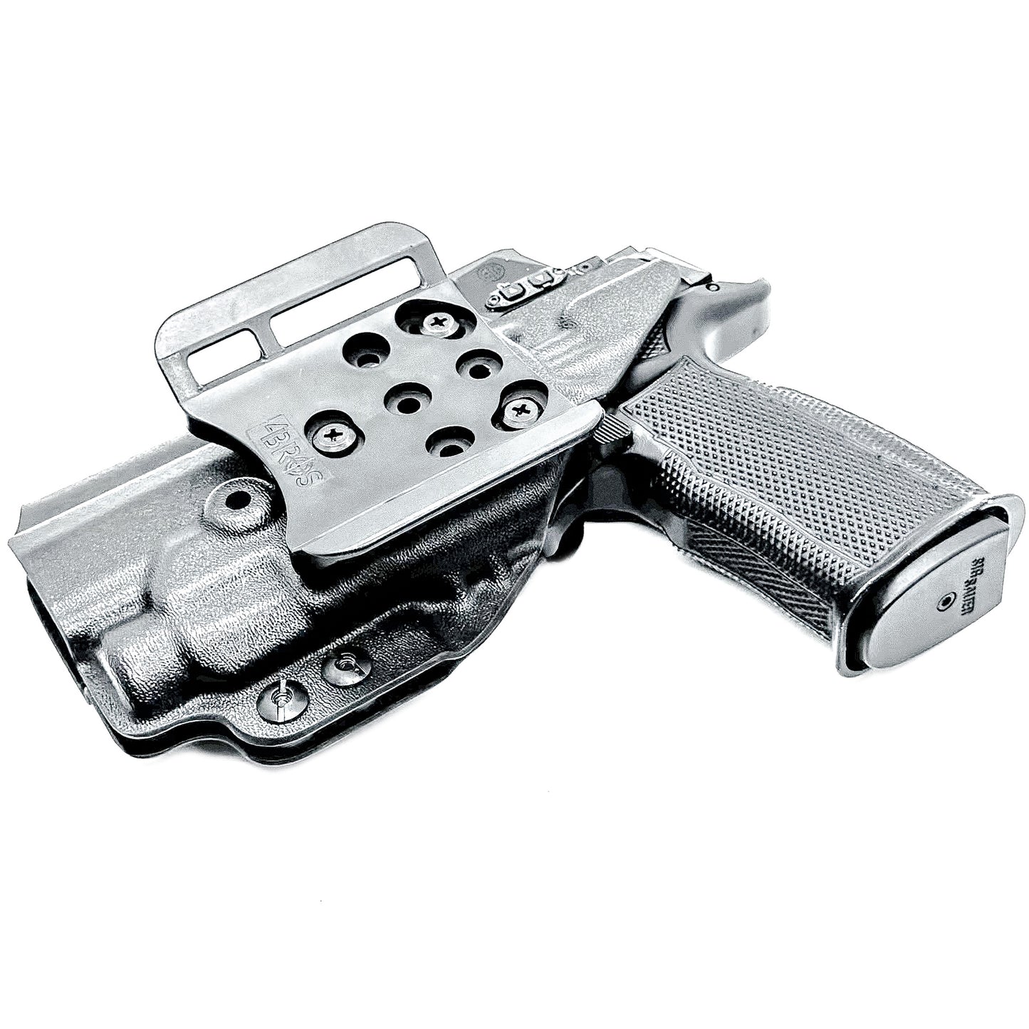 OWB holster for Sig P365-FUSE with Icarus MACRO/FUSE A.C.E. EVO grip & Streamlight TLR-7 HL-X. Optics-ready, open muzzle, adjustable retention. USA-made.