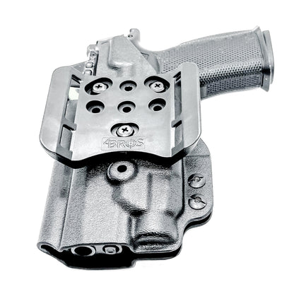 OWB holster for Sig P365-FUSE with Icarus MACRO/FUSE A.C.E. EVO grip & Streamlight TLR-7 HL-X. Optics-ready, open muzzle, adjustable retention. USA-made.