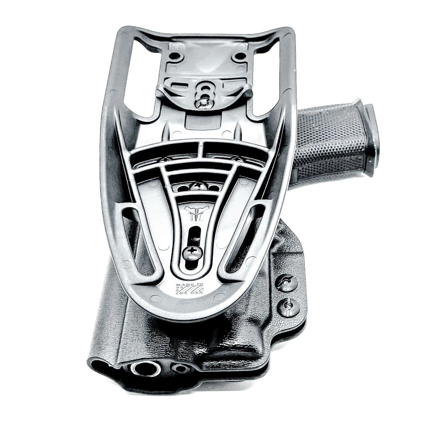 Four Brothers Duty & competition holster for Sig P365-FUSE with TLR-7 HL-X and Icarus grip. Light-based retention, optic ready, rugged design, USA made.
