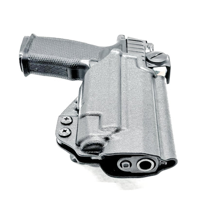 OWB Holster for the Sig Sauer P365-FUSE & Icarus Precision A.C.E. Module & TLR-7 X in black with the 4BROS 1.5" Belt Slide attachment.