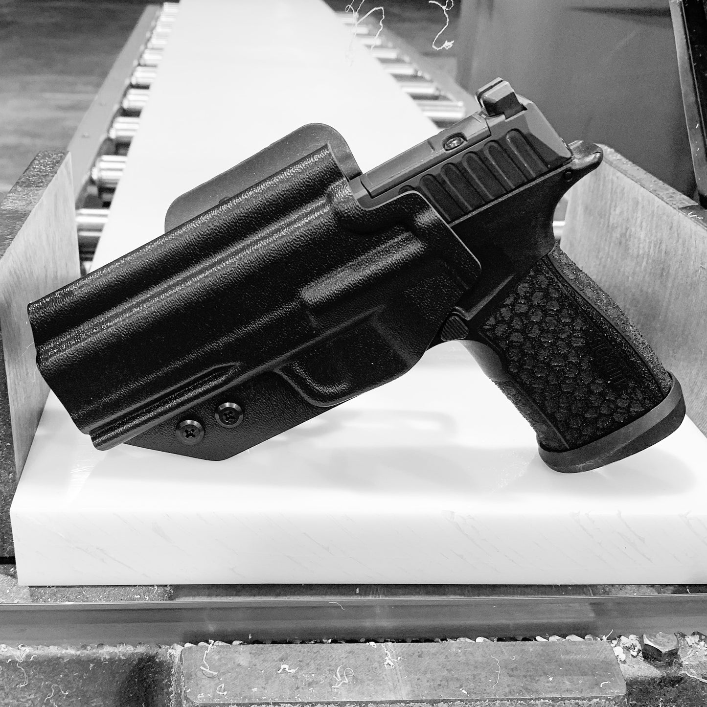 For the 2024 best Outside Waistband OWB Kydex Holster designed to fit the Sig Sauer P365-FUSE handgun, shop Four Brothers 4BROS Holsters. Full sweat guard, adjustable retention. Open muzzle for threaded barrel and cleared for red dot sights. P 365 FUSE Pistol Holsters 4Bros Four Brother Made in the USA

