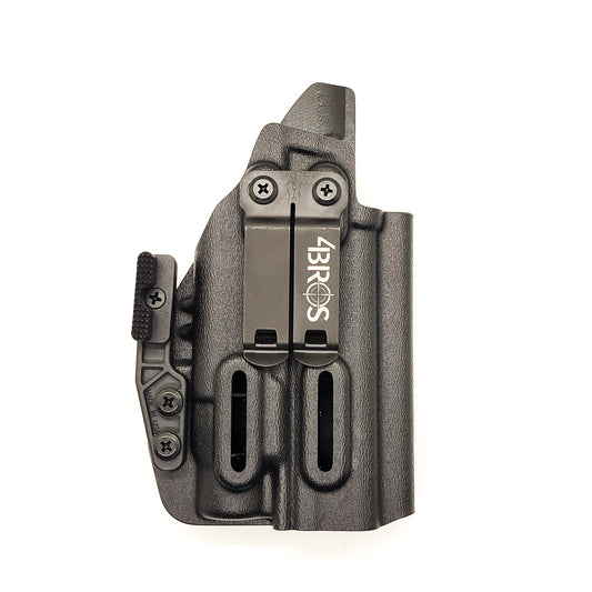 For the best Inside Waistband AIWB IWB Kydex Holster designed to fit the Sig Sauer P365-FUSE with Streamlight TLR-7 HL-X, TLR-7A & TLR-7X, shop Four Brothers 4BROS Holsters. Full sweat guard, adjustable retention, reduced printing. Made in the USA. Open muzzle for threaded barrels, cut for red dot sights. P 365 FUSE