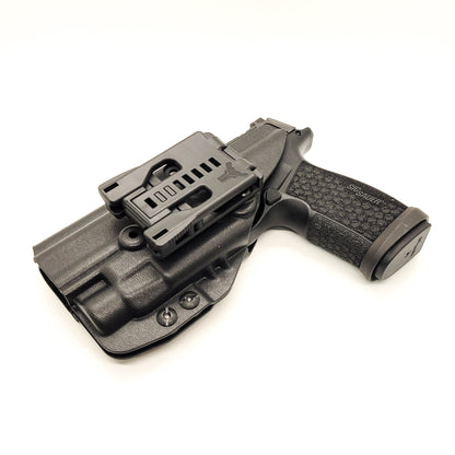 For the best Outside Waistband OWB Kydex Holster designed to fit the Sig Sauer P365-FUSE with Streamlight TLR-7 HL-X, TLR-7A & TLR-7X, shop Four Brothers 4BROS Holsters. Full sweat guard, adjustable retention, reduced printing. Made in the USA. Open muzzle for threaded barrels, cut for red dot sights. P 365 FUSE TLR-7