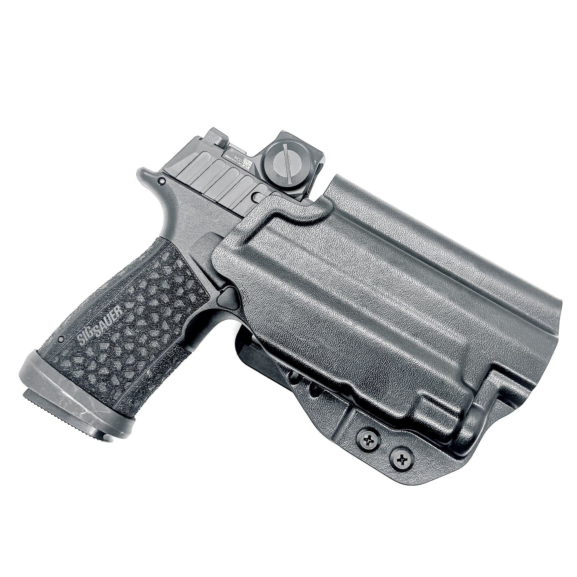 Outside Waistband OWB Holster for the P365-FUSE & TLR-7 Sub in black with 4BROS 1.5" Belt Slide.