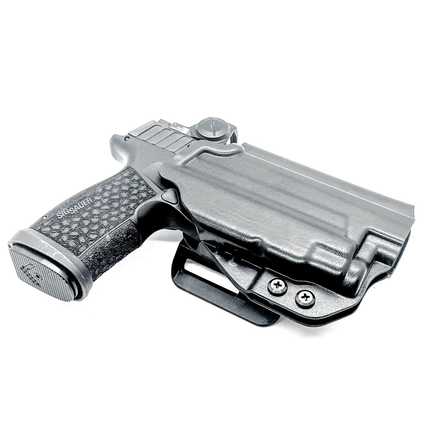 Outside Waistband OWB Holster for the P365-FUSE & TLR-7 Sub in black with 4BROS 1.5" Belt Slide.