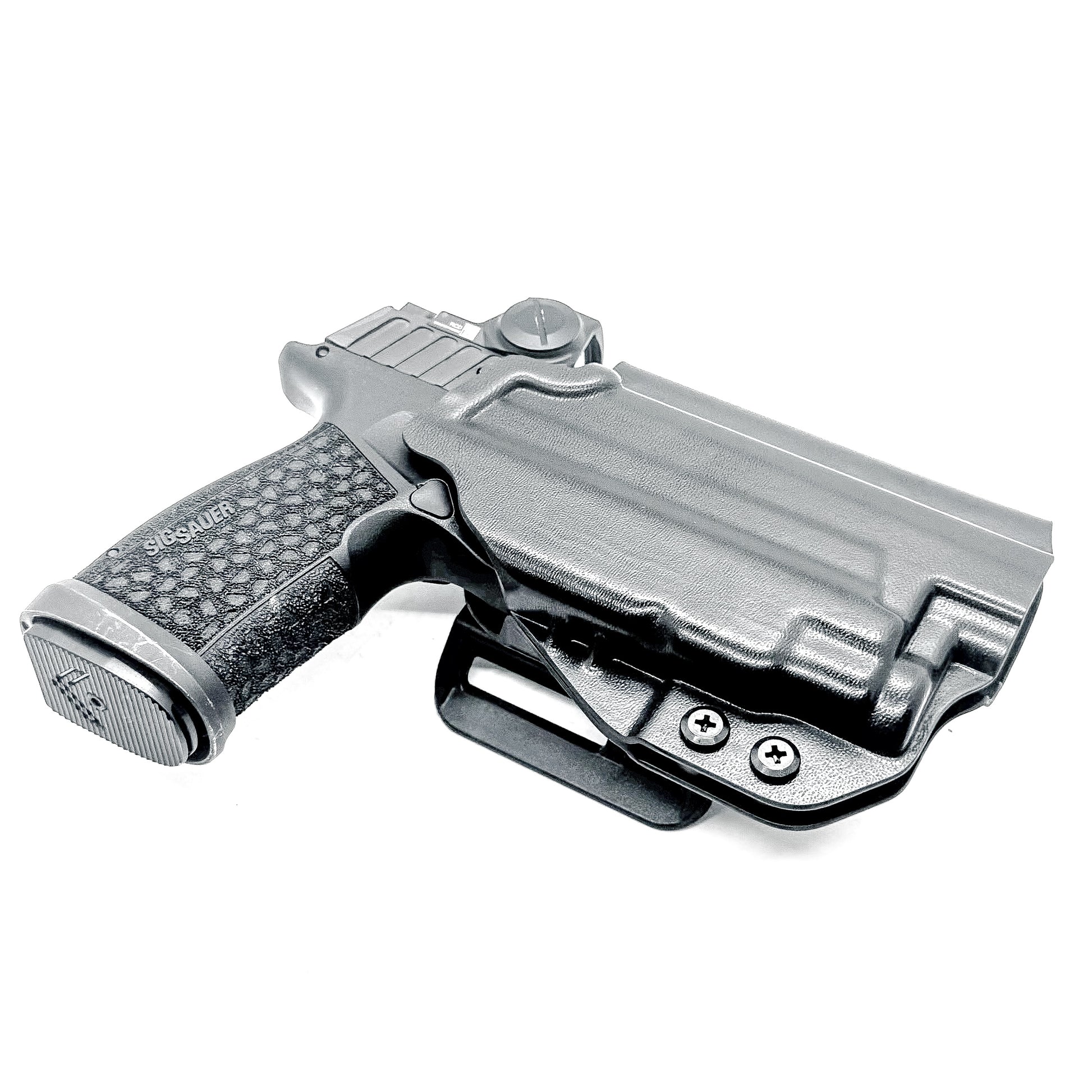 Outside Waistband OWB Holster for the P365-FUSE & TLR-7 Sub in black with 4BROS 1.5" Belt Slide.