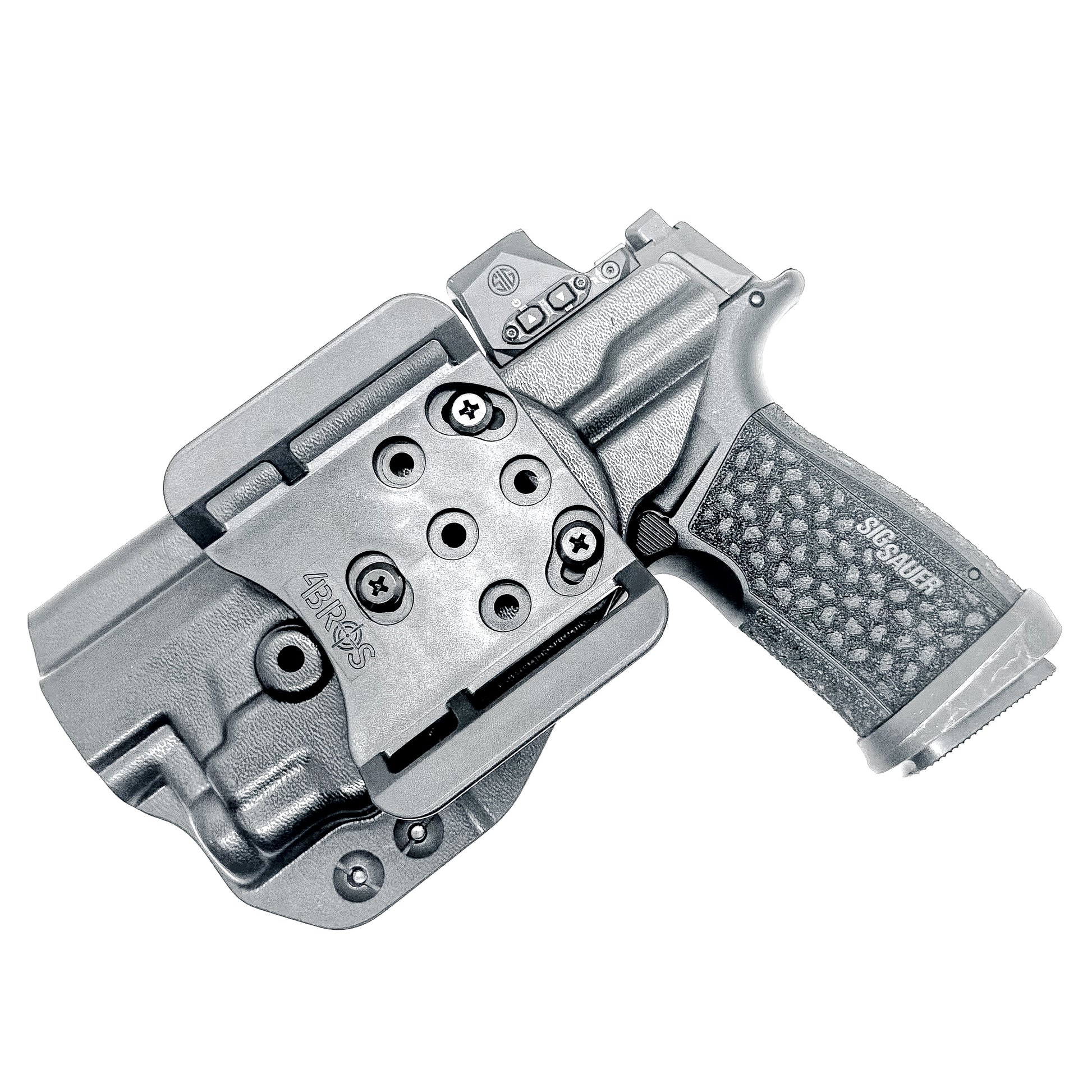 Outside Waistband OWB Holster for the P365-FUSE & TLR-7 Sub in black with 4BROS 1.5" Belt Slide.