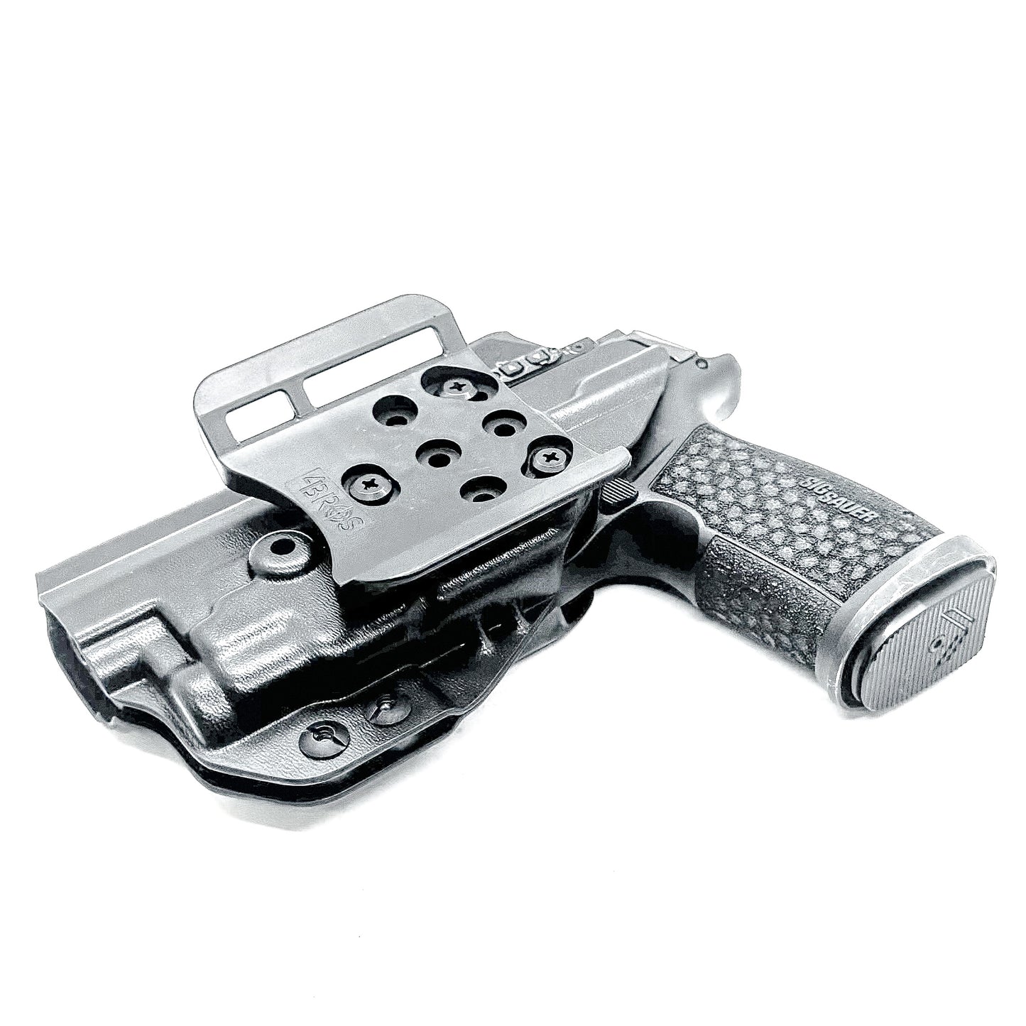 Outside Waistband OWB Holster for the P365-FUSE & TLR-7 Sub in black with 4BROS 1.5" Belt Slide.