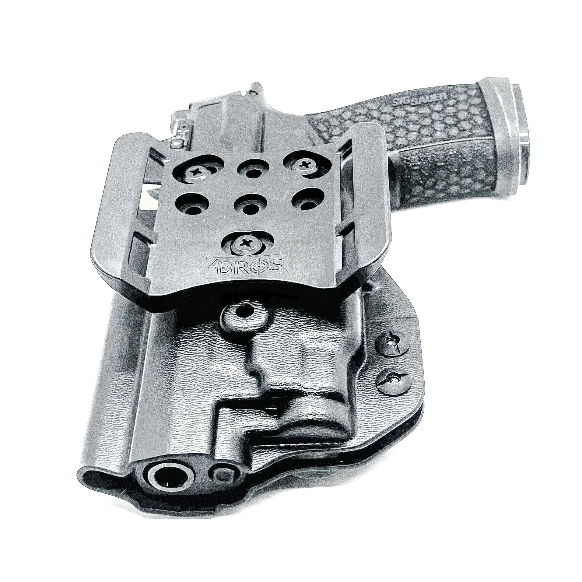 Outside Waistband OWB Holster for the P365-FUSE & TLR-7 Sub in black with 4BROS 1.5" Belt Slide.