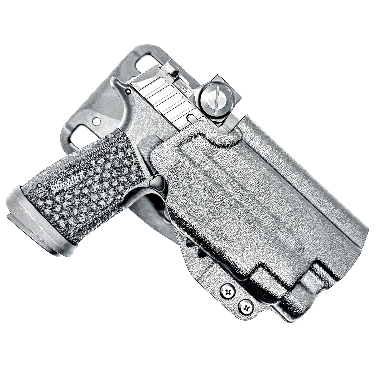 Black Outside Waistband Duty & Competition Holster for the Sig Sauer P365-FUSE and Streamlight TLR-7X, TLR-7 A, or TLR-7 HL-X from Four Brothers 4BROS Holsters.