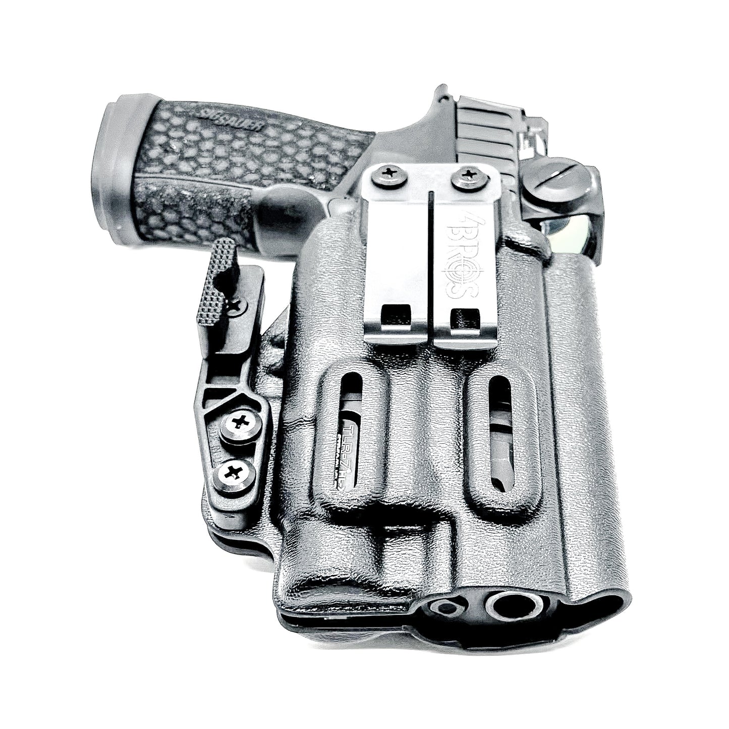 Black Inside Waistband IWB Holster for the Sig Sauer P365-FUSE with the Streamlight TLR-7X, TLR-7 A, or TLR-7 HL-X from Four Brothers 4BROS Holsters.