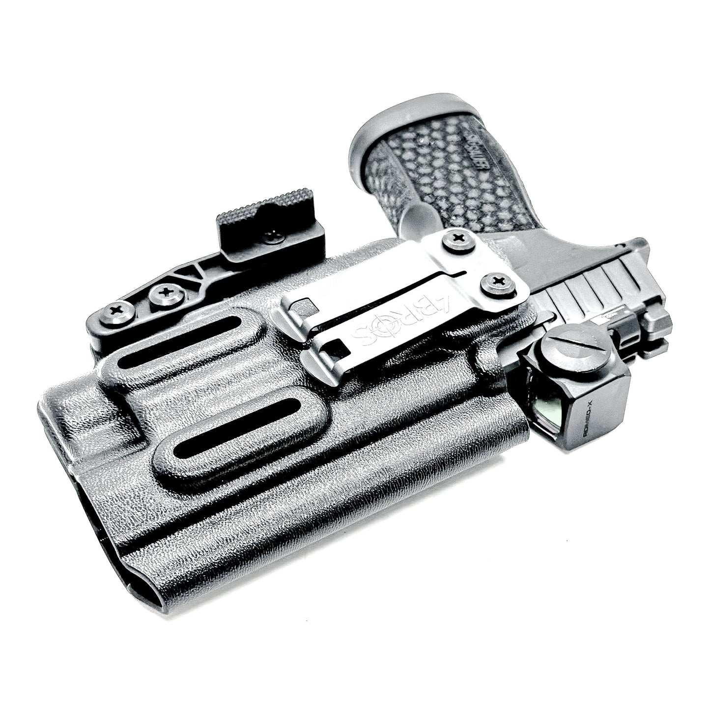 Black Inside Waistband IWB Holster for the Sig Sauer P365-FUSE with the Streamlight TLR-7X, TLR-7 A, or TLR-7 HL-X from Four Brothers 4BROS Holsters.
