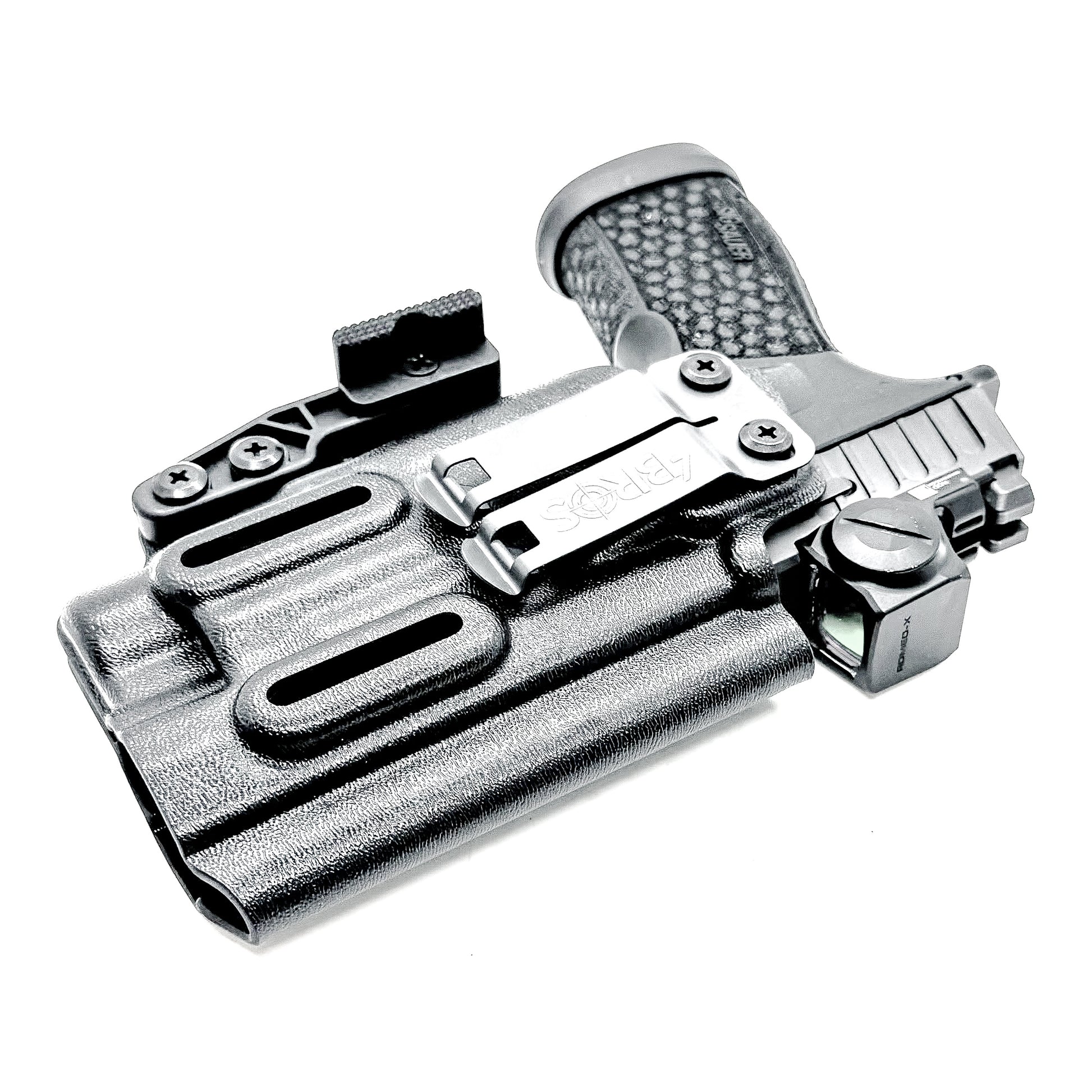 Black Inside Waistband IWB Holster for the Sig Sauer P365-FUSE with the Streamlight TLR-7X, TLR-7 A, or TLR-7 HL-X from Four Brothers 4BROS Holsters.