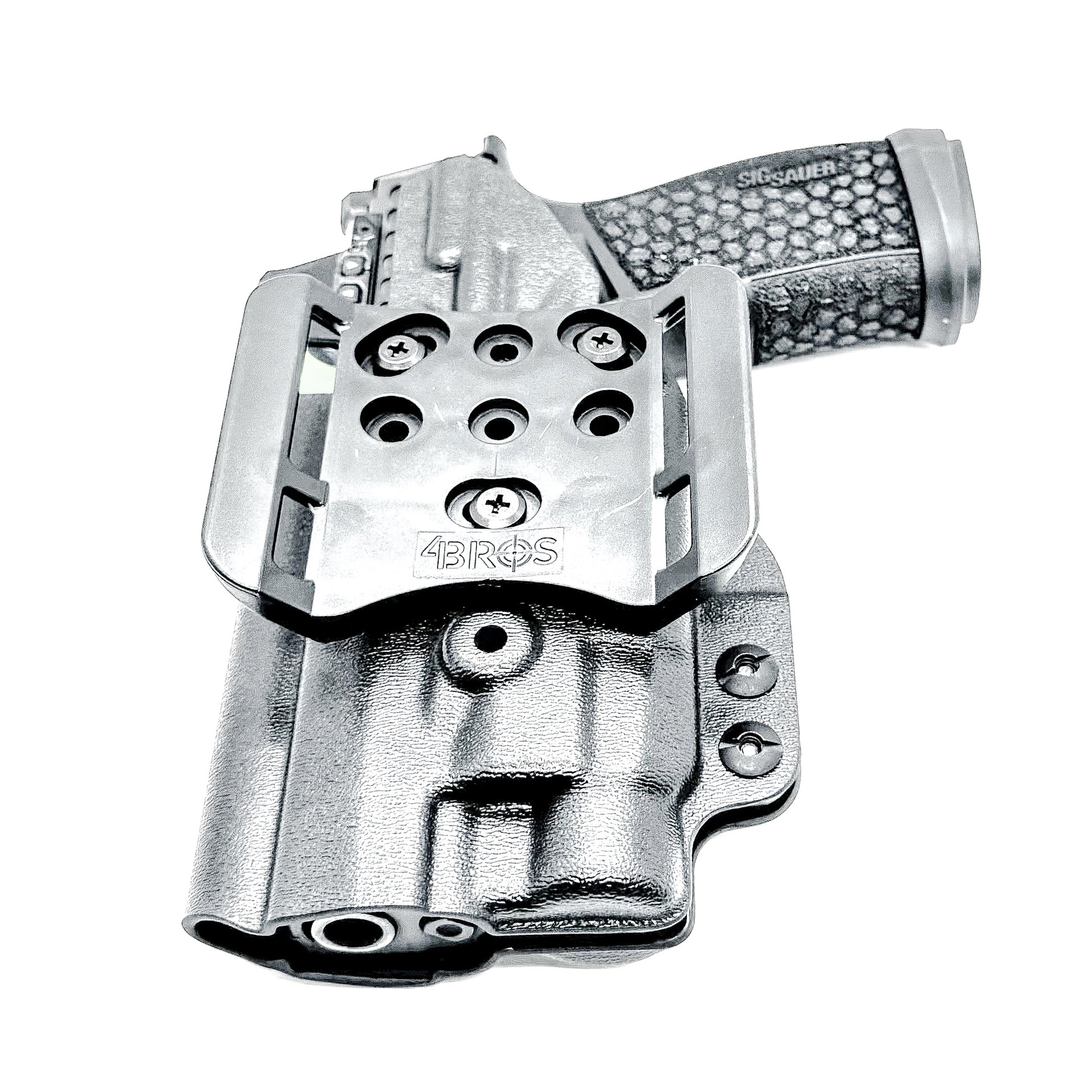 Black Outside Waistband OWB Holster for the Sig Sauer P365-FUSE with the Streamlight TLR-7X, TLR-7 A, or TLR-7 HL-X from Four Brothers 4BROS Holsters.