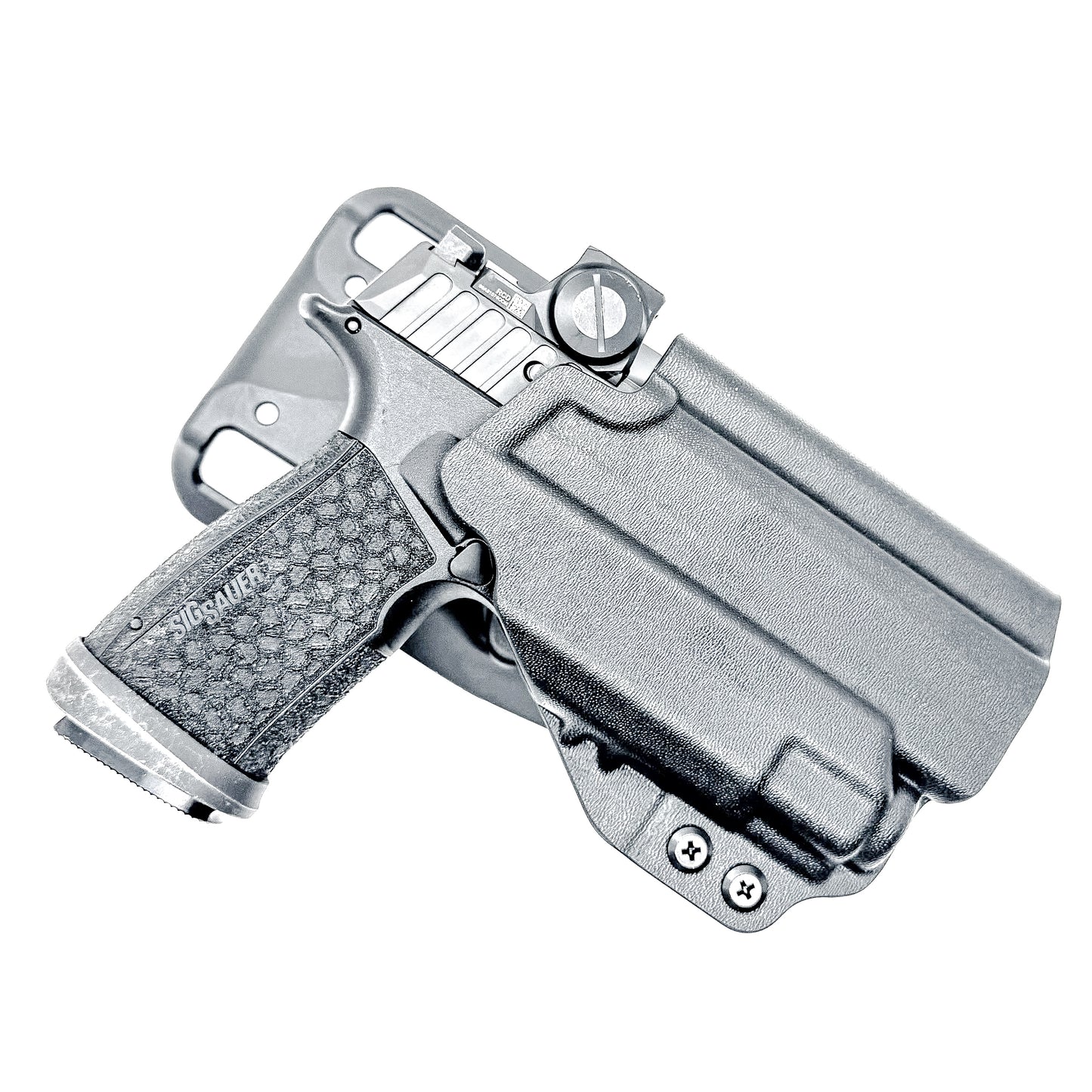 Outside Waistband (OWB) light-duty competition holster for Sig Sauer P365-FUSE with Streamlight 1913 TLR-8 Sub. Light-based retention, optic ready, USA made.