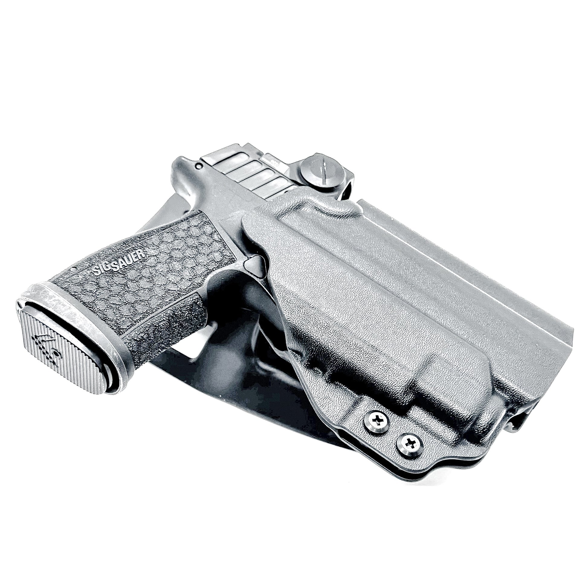 Outside Waistband (OWB) light-duty competition holster for Sig Sauer P365-FUSE with Streamlight 1913 TLR-8 Sub. Light-based retention, optic ready, USA made.