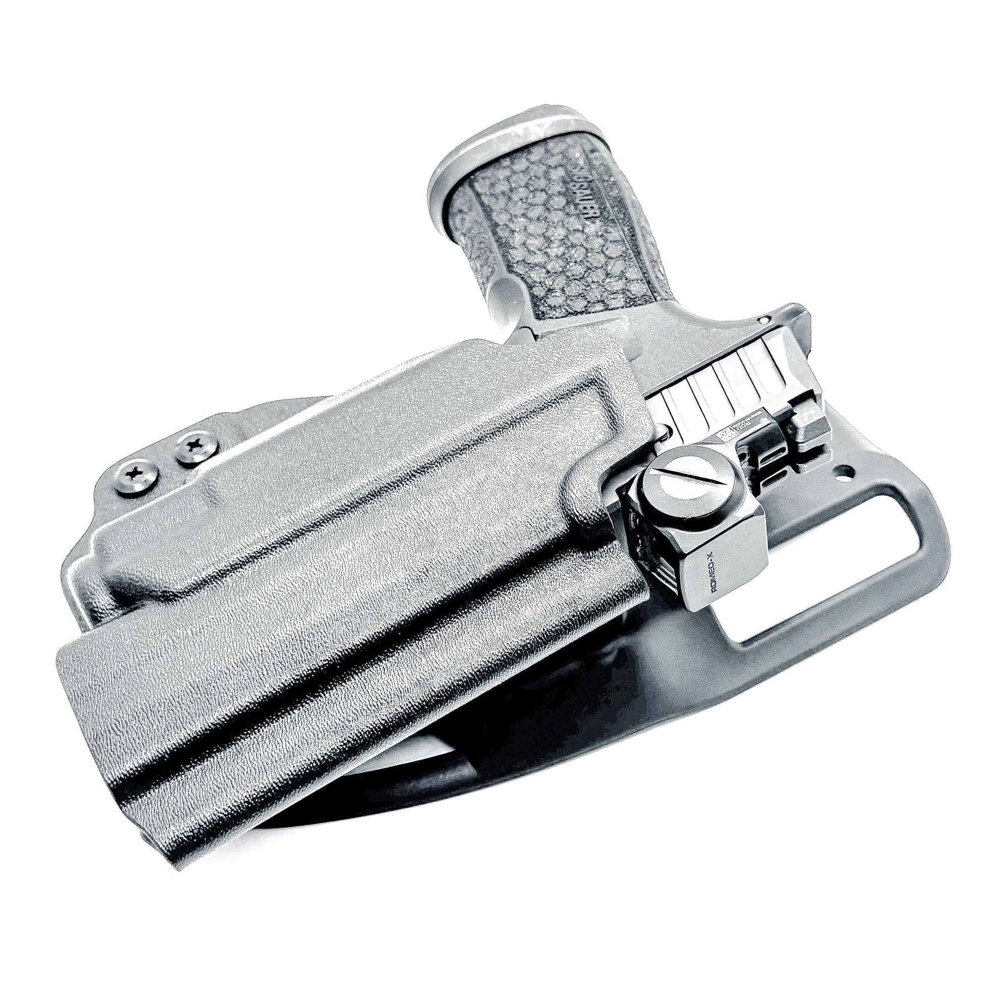 Outside Waistband (OWB) light-duty competition holster for Sig Sauer P365-FUSE with Streamlight 1913 TLR-8 Sub. Light-based retention, optic ready, USA made.