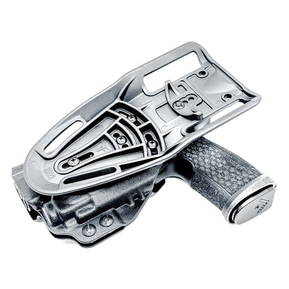 Outside Waistband (OWB) light-duty competition holster for Sig Sauer P365-FUSE with Streamlight 1913 TLR-8 Sub. Light-based retention, optic ready, USA made.