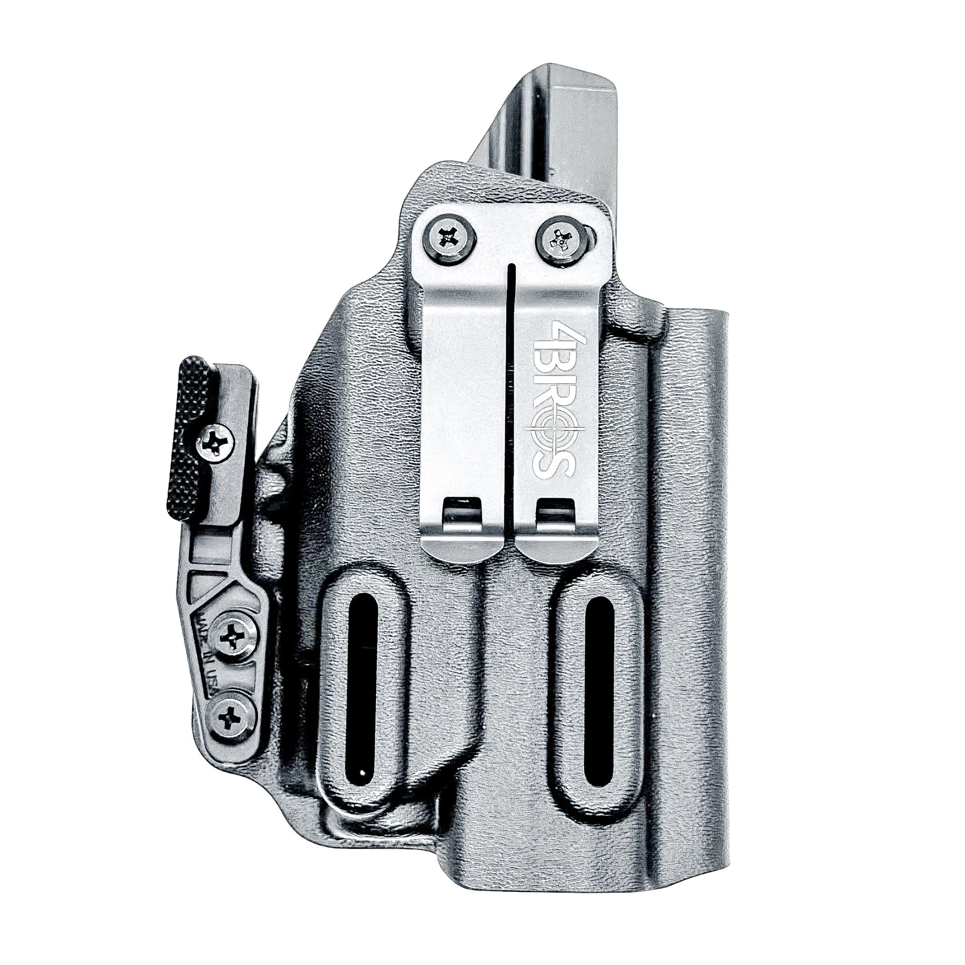 Inside Waistband (IWB) holster for Sig Sauer P365-FUSE with Streamlight TLR-8 Sub (1913). Light-based retention, optic-ready, adjustable ride height, and cant.