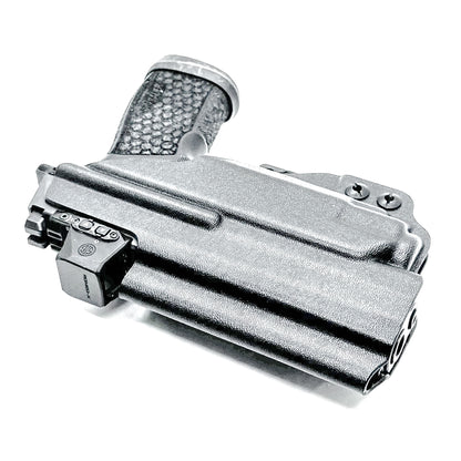 Inside Waistband (IWB) holster for Sig Sauer P365-FUSE with Streamlight TLR-8 Sub (1913). Light-based retention, optic-ready, adjustable ride height, and cant.