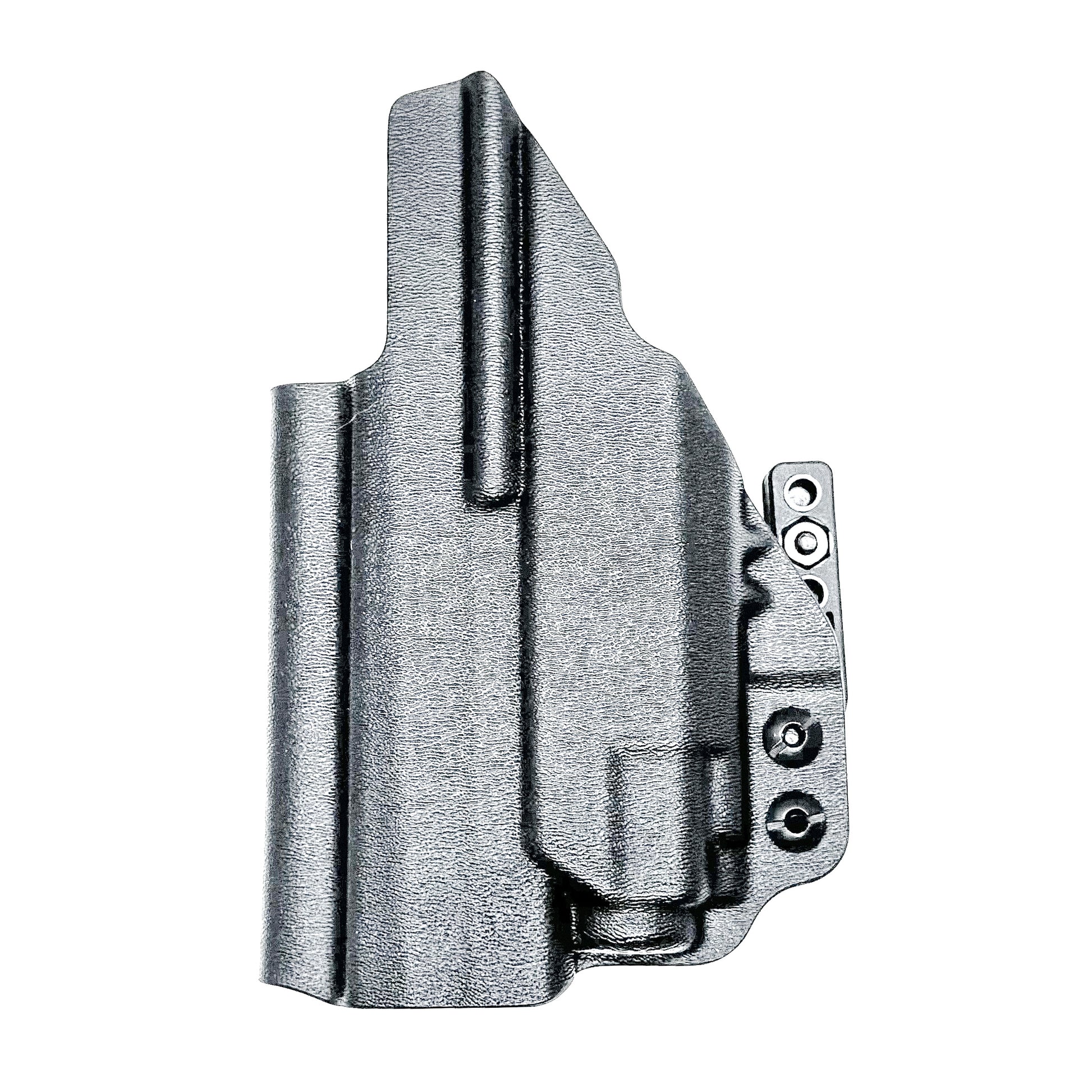 Inside Waistband (IWB) holster for Sig Sauer P365-FUSE with Streamlight TLR-8 Sub (1913). Light-based retention, optic-ready, adjustable ride height, and cant.