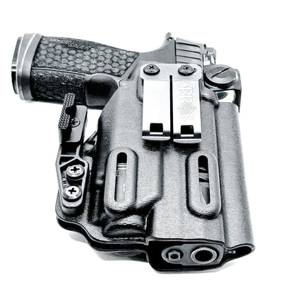 Inside Waistband (IWB) holster for Sig Sauer P365-FUSE with Streamlight TLR-8 Sub (1913). Light-based retention, optic-ready, adjustable ride height, and cant.