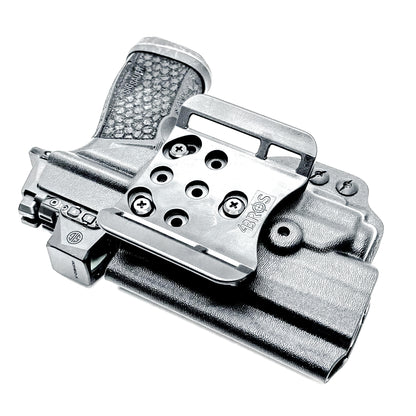 Outside Waistband (OWB) holster for Sig Sauer P365-FUSE with Streamlight 1913 TLR-8 Sub. Light-based retention, optic-ready, durable thermoplastic, Made in USA.