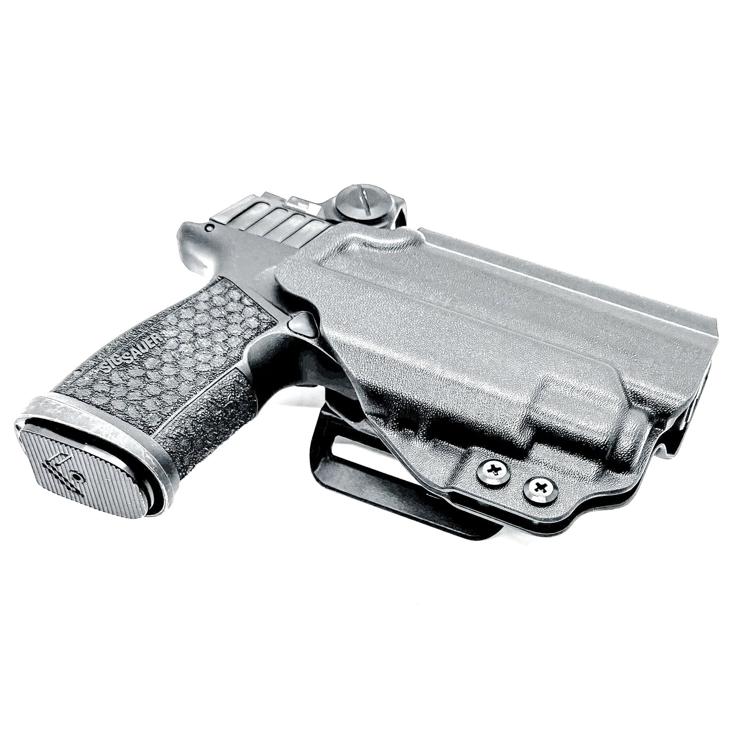 Outside Waistband (OWB) holster for Sig Sauer P365-FUSE with Streamlight 1913 TLR-8 Sub. Light-based retention, optic-ready, durable thermoplastic, Made in USA.