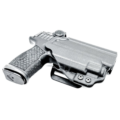 Outside Waistband (OWB) holster for Sig Sauer P365-FUSE with Streamlight 1913 TLR-8 Sub. Light-based retention, optic-ready, durable thermoplastic, Made in USA.