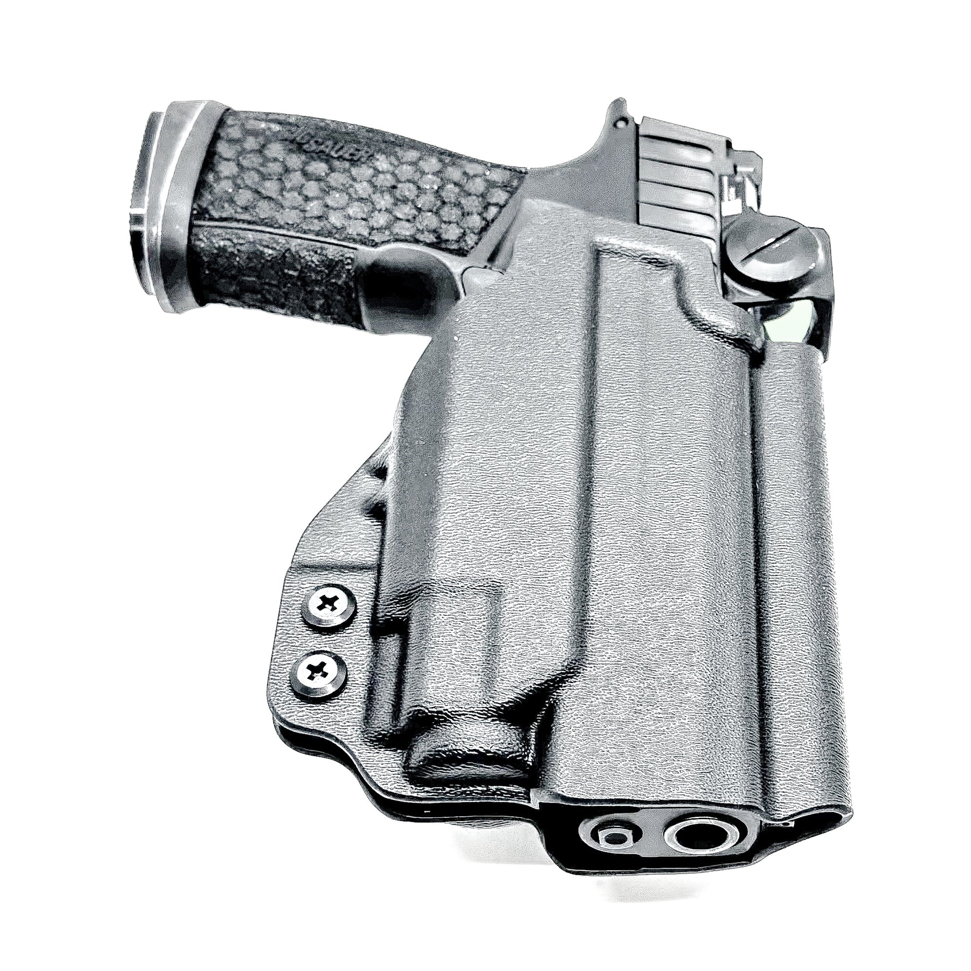 Outside Waistband (OWB) holster for Sig Sauer P365-FUSE with Streamlight 1913 TLR-8 Sub. Light-based retention, optic-ready, durable thermoplastic, Made in USA.