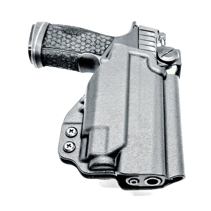 Outside Waistband (OWB) holster for Sig Sauer P365-FUSE with Streamlight 1913 TLR-8 Sub. Light-based retention, optic-ready, durable thermoplastic, Made in USA.