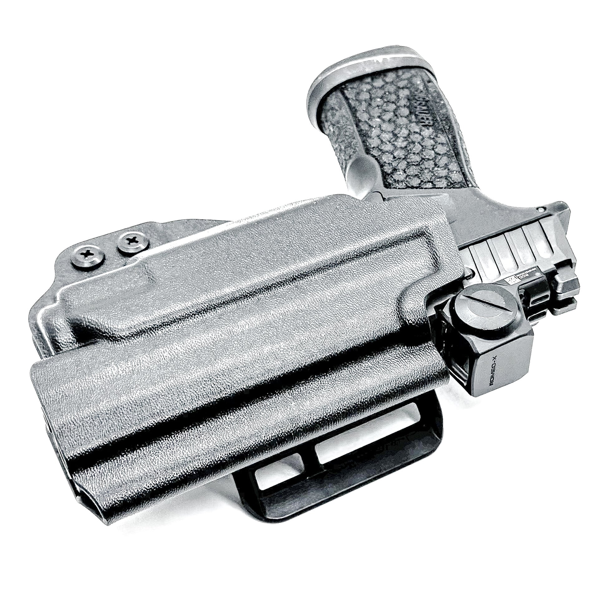 Outside Waistband (OWB) holster for Sig Sauer P365-FUSE with Streamlight 1913 TLR-8 Sub. Light-based retention, optic-ready, durable thermoplastic, Made in USA.
