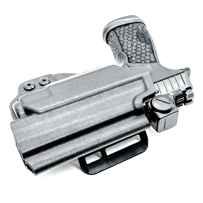 Outside Waistband (OWB) holster for Sig Sauer P365-FUSE with Streamlight 1913 TLR-8 Sub. Light-based retention, optic-ready, durable thermoplastic, Made in USA.