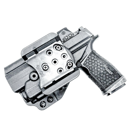 Outside Waistband (OWB) holster for Sig Sauer P365-FUSE with Streamlight 1913 TLR-8 Sub. Light-based retention, optic-ready, durable thermoplastic, Made in USA.