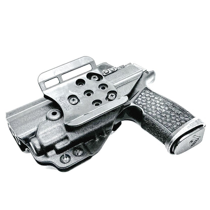 Outside Waistband (OWB) holster for Sig Sauer P365-FUSE with Streamlight 1913 TLR-8 Sub. Light-based retention, optic-ready, durable thermoplastic, Made in USA.