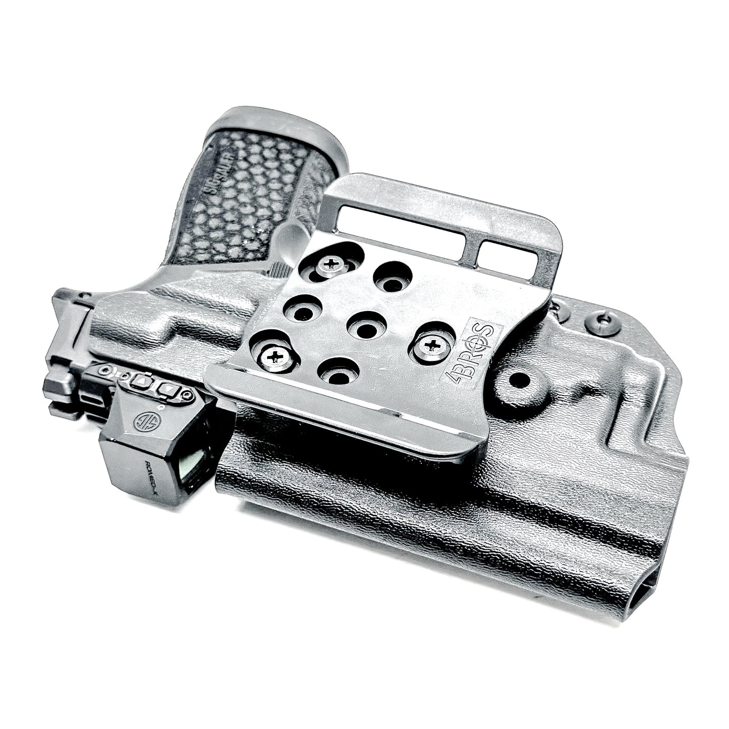 Outside Waistband OWB Holster for the P365-FUSE & TLR-7 Sub in black with 4BROS 1.5" Belt Slide.