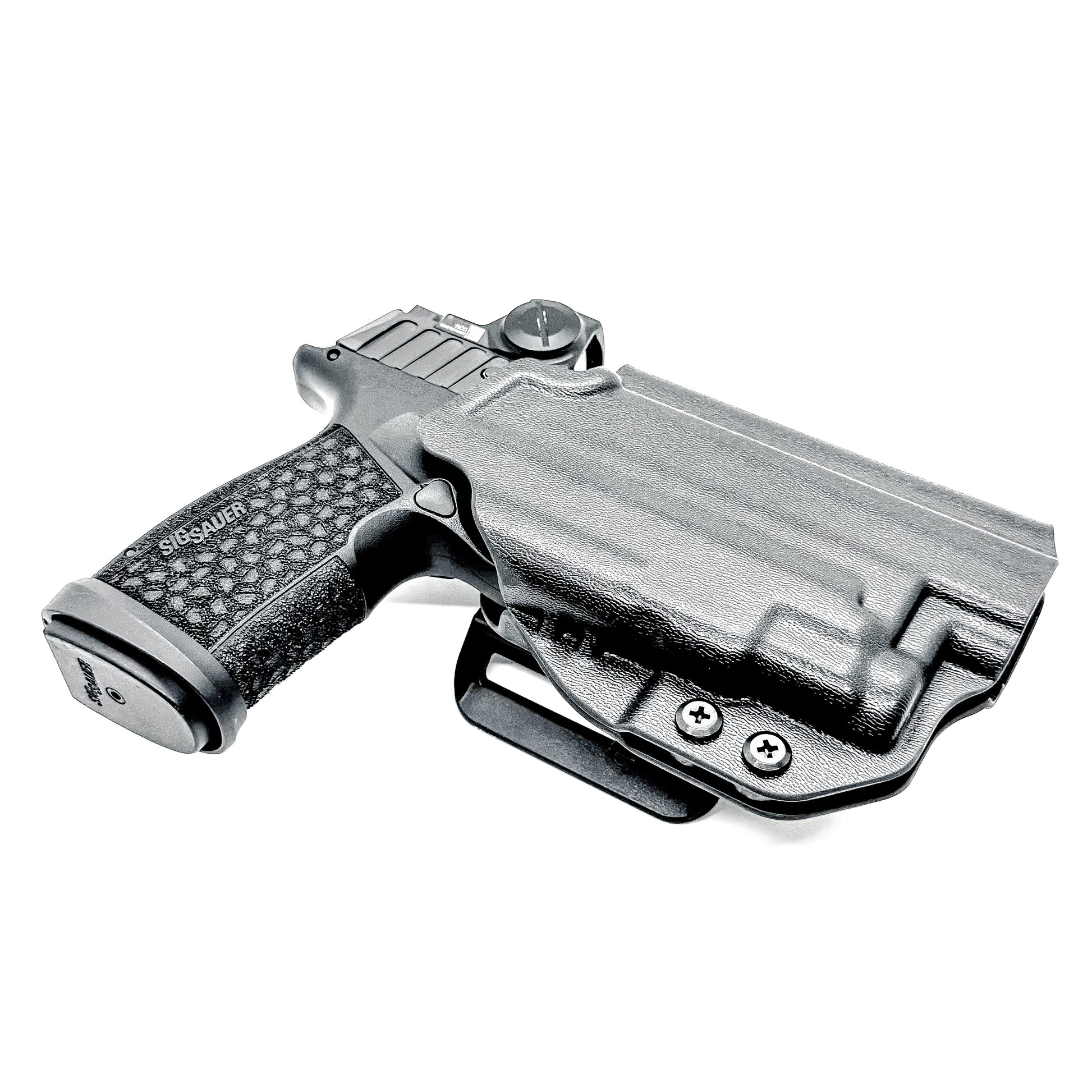 Outside Waistband OWB Holster for the P365-FUSE & TLR-7 Sub in black with 4BROS 1.5" Belt Slide.