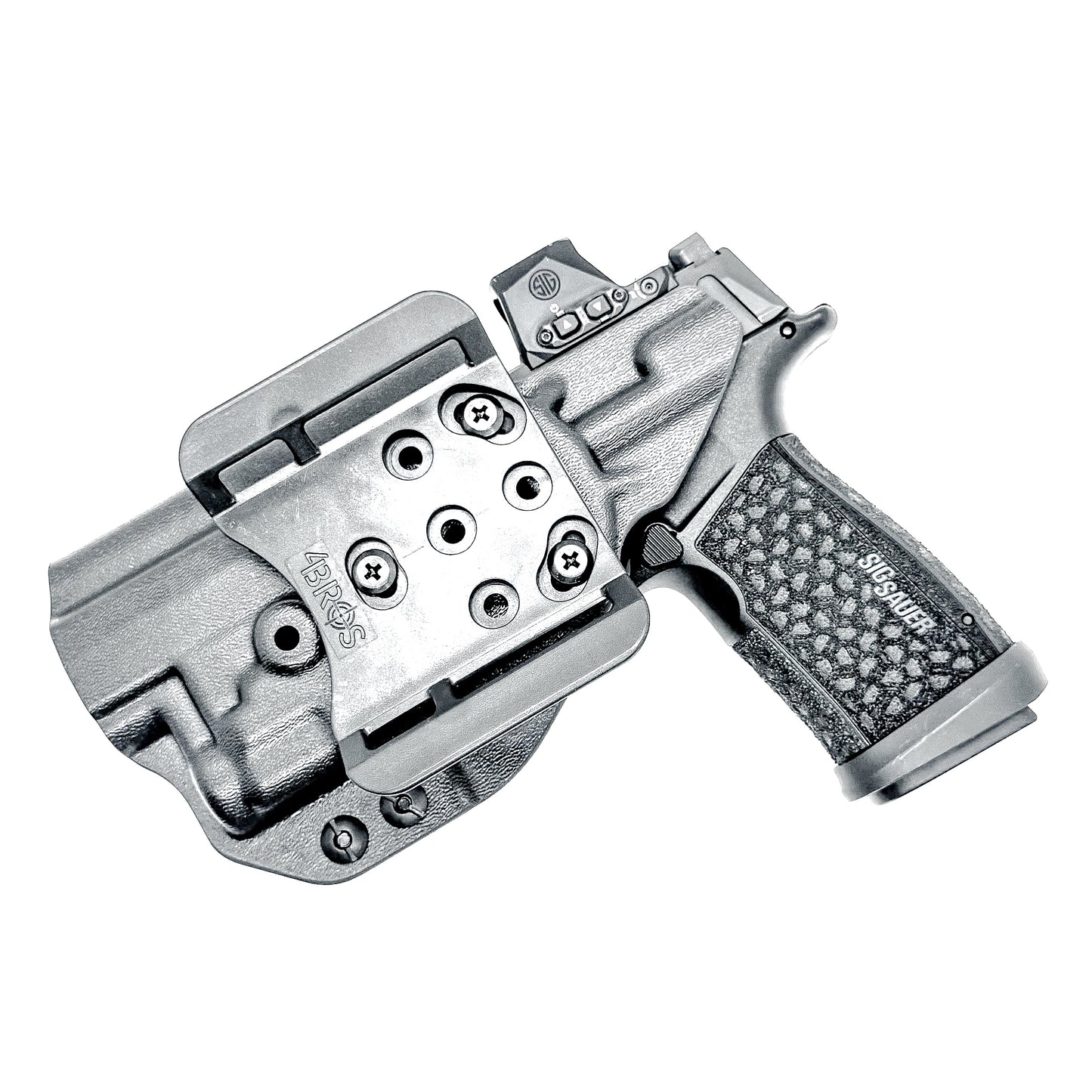 Outside Waistband OWB Holster for the P365-FUSE & TLR-7 Sub in black with 4BROS 1.5" Belt Slide.