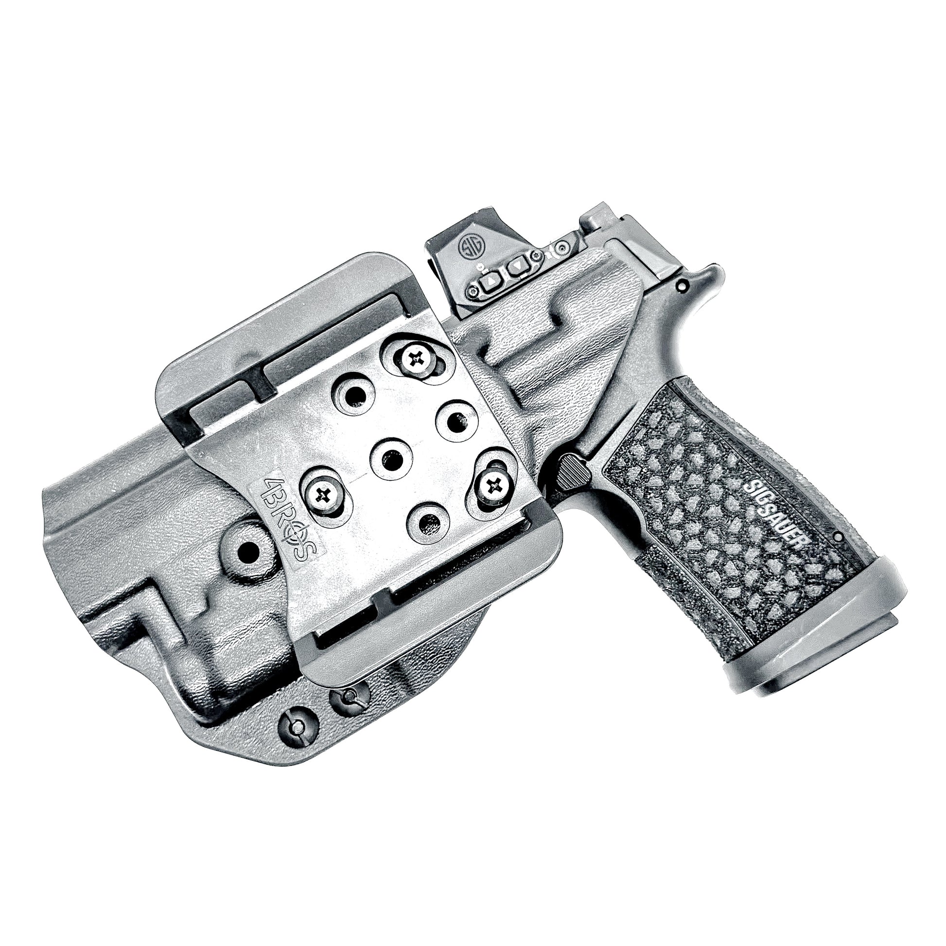 Outside Waistband OWB Holster for the P365-FUSE & TLR-7 Sub in black with 4BROS 1.5" Belt Slide.