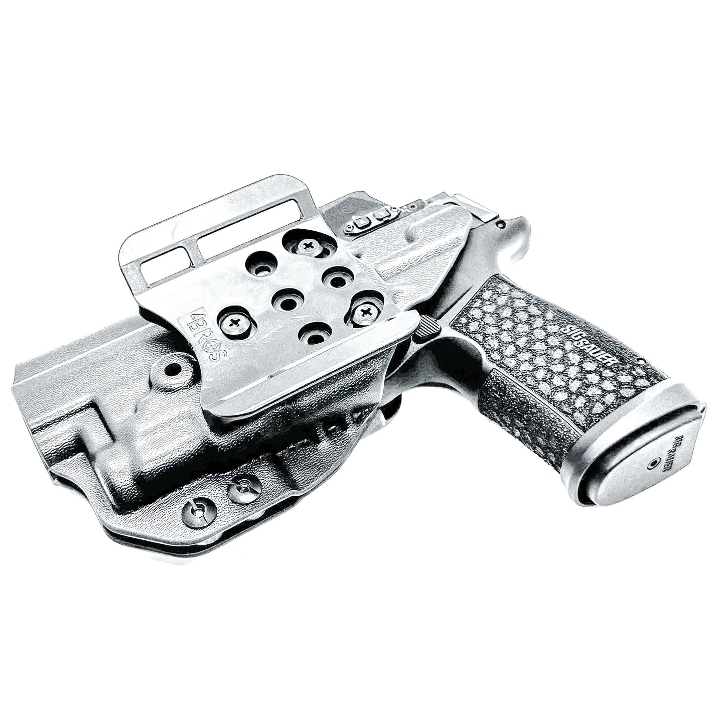 Outside Waistband OWB Holster for the P365-FUSE & TLR-7 Sub in black with 4BROS 1.5" Belt Slide.