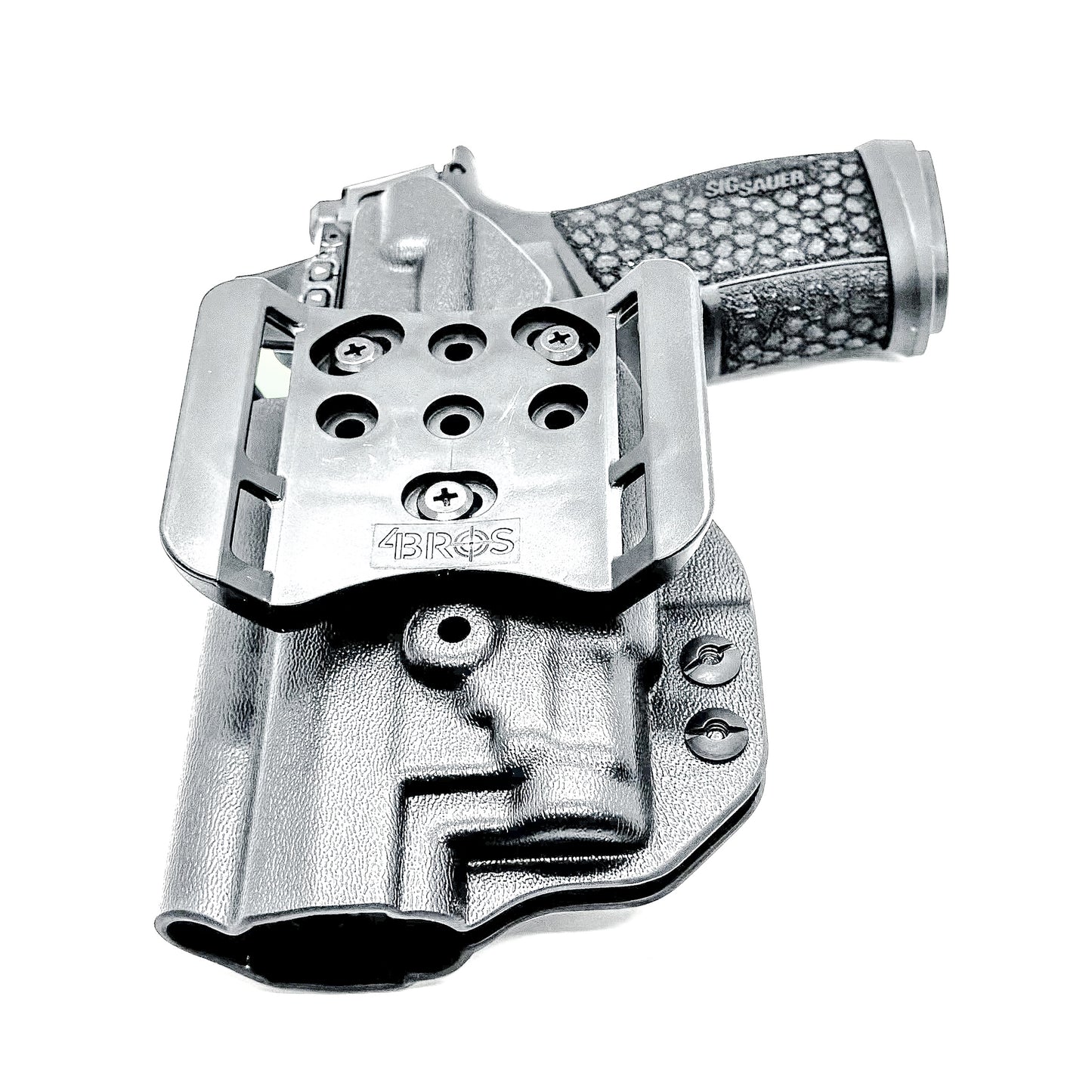 Outside Waistband OWB Holster for the P365-FUSE & TLR-7 Sub in black with 4BROS 1.5" Belt Slide.