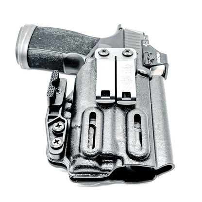  IWB Kydex Inside Waistband Holster with a DCC Monoblock and a modwing for the Sig Sauer P365-XMACRO COMP ROMEOZERO ELITE with Streamlight TLR-7 X or A from Four Brothers Holsters